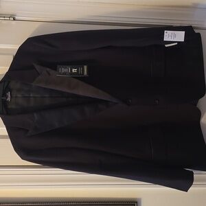 HAGGAR BRAND MEN'S PREMIUM COMFORT BLACK TUXEDO JACKET SIZE 50 REGULAR